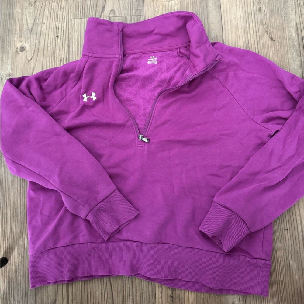 Under Armour Magenta Half-Zip Sweatshirt